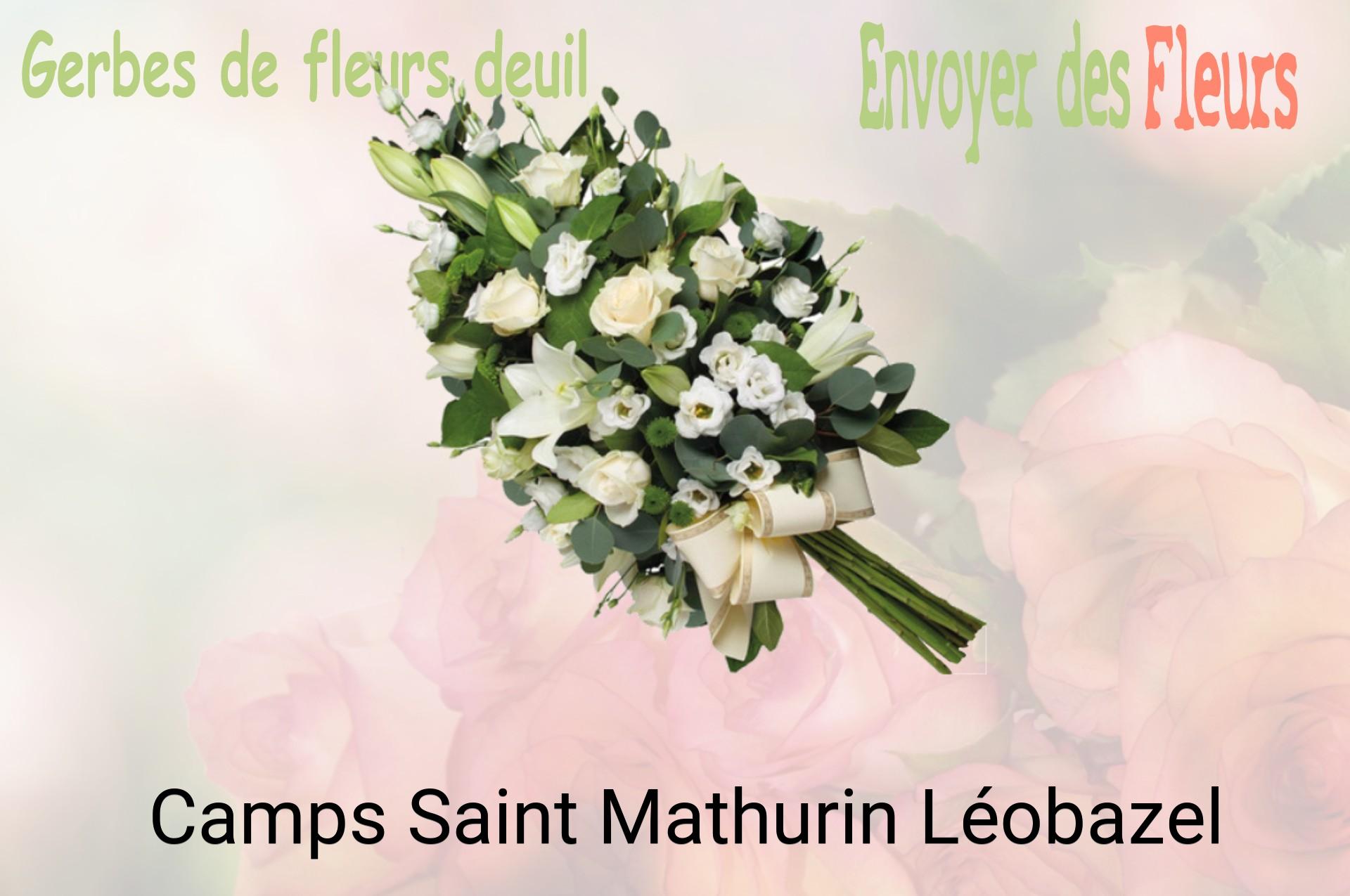 Gerbe de fleurs de deuil livrée à Camps-Saint-Mathurin-Léobazel